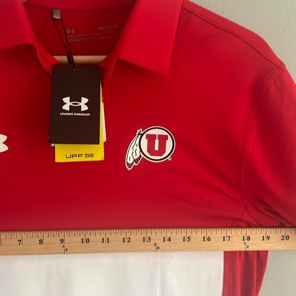 Under Armour Golf Men's Polo Shirt Utah Utes Size Small NEW WITH TAGS - Picture 7 of 9